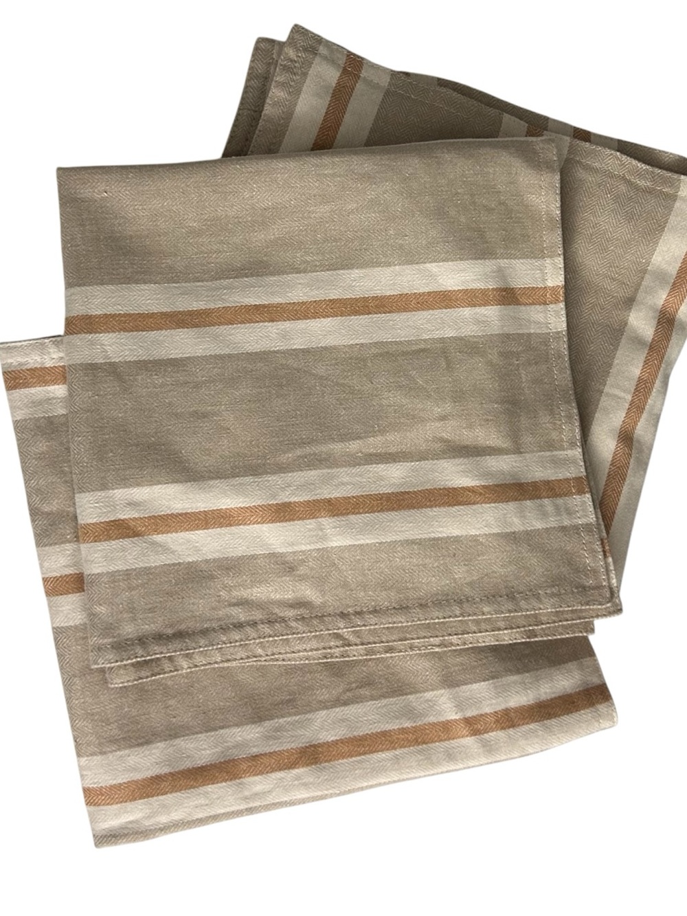 NWT 3 Piece Bundle Zara Linen & Cotton Blend Striped Pillow Cases